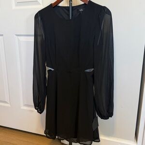 Lulu's Black Long Sleeve Dress
